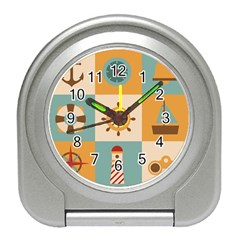 Nautical Elements Collection Travel Alarm Clock by Salman4z