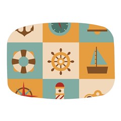 Nautical Elements Collection Mini Square Pill Box by Salman4z