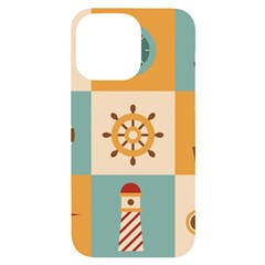 Nautical Elements Collection Iphone 14 Pro Max Black Uv Print Case