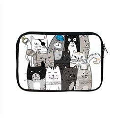 Cute Cat Hand Drawn Cartoon Style Apple Macbook Pro 15  Zipper Case by Salman4z