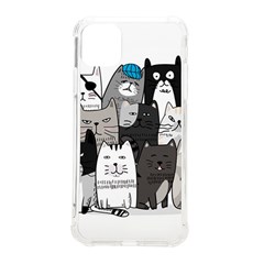 Cute Cat Hand Drawn Cartoon Style Iphone 11 Pro Max 6 5 Inch Tpu Uv Print Case by Salman4z