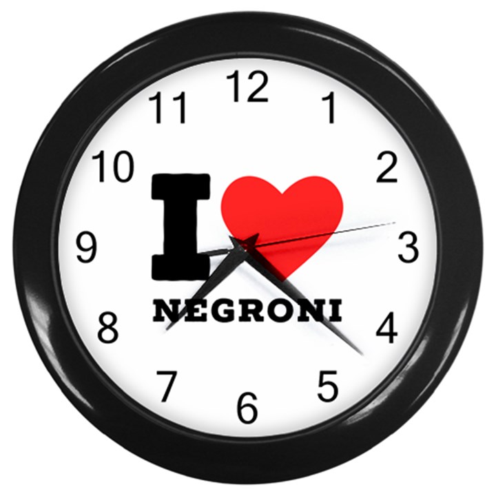 I love negroni Wall Clock (Black)