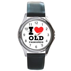 I Love Old Fashioned Round Metal Watch by ilovewhateva