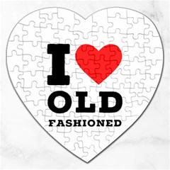 I Love Old Fashioned Jigsaw Puzzle (heart) by ilovewhateva