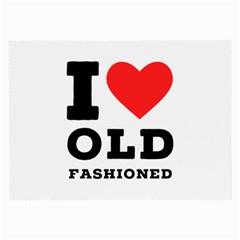 I Love Old Fashioned Large Glasses Cloth (2 Sides) by ilovewhateva