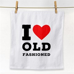 I Love Old Fashioned Face Towel by ilovewhateva