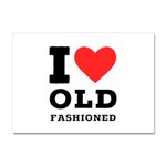 I love old fashioned Crystal Sticker (A4) Front