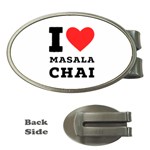 I love masala chai Money Clips (Oval)  Front