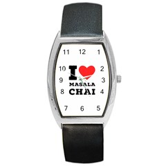 I Love Masala Chai Barrel Style Metal Watch by ilovewhateva