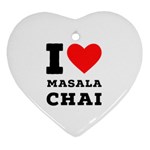 I love masala chai Heart Ornament (Two Sides) Front