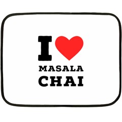 I Love Masala Chai Fleece Blanket (mini) by ilovewhateva