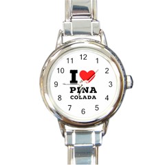 I Love Pina Colada Round Italian Charm Watch by ilovewhateva