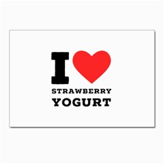 I Love Strawberry Yogurt Postcards 5  X 7  (pkg Of 10) by ilovewhateva