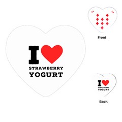 I Love Strawberry Yogurt Playing Cards Single Design (heart) by ilovewhateva