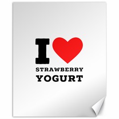 I Love Strawberry Yogurt Canvas 11  X 14  by ilovewhateva