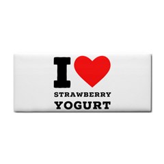 I Love Strawberry Yogurt Hand Towel by ilovewhateva