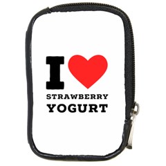 I Love Strawberry Yogurt Compact Camera Leather Case by ilovewhateva