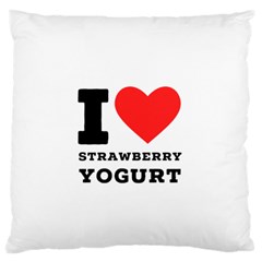 I Love Strawberry Yogurt Standard Premium Plush Fleece Cushion Case (one Side) by ilovewhateva