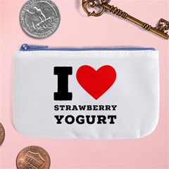 I Love Strawberry Yogurt Large Coin Purse by ilovewhateva