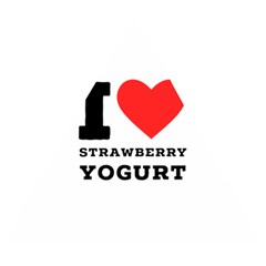 I Love Strawberry Yogurt Wooden Puzzle Triangle by ilovewhateva