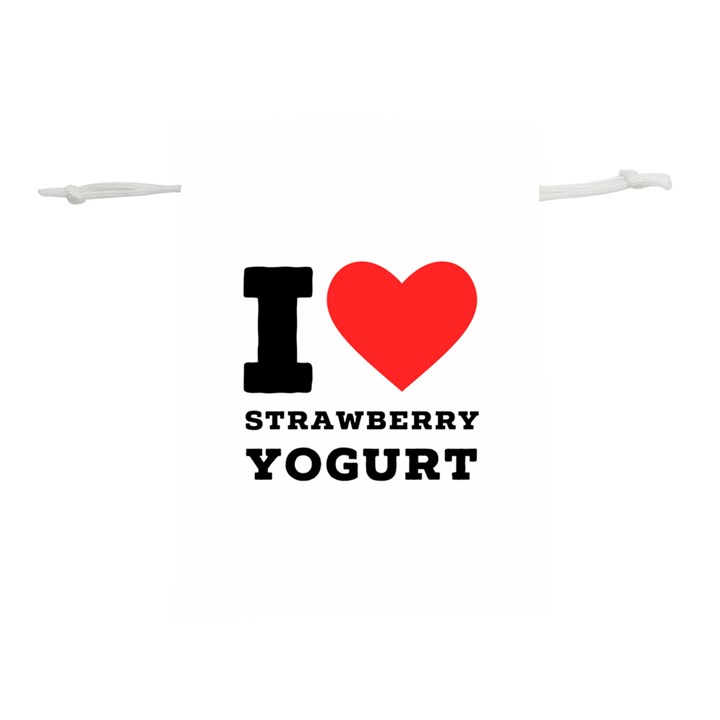 I love strawberry yogurt Lightweight Drawstring Pouch (M)