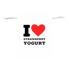 I Love Strawberry Yogurt Lightweight Drawstring Pouch (l) by ilovewhateva