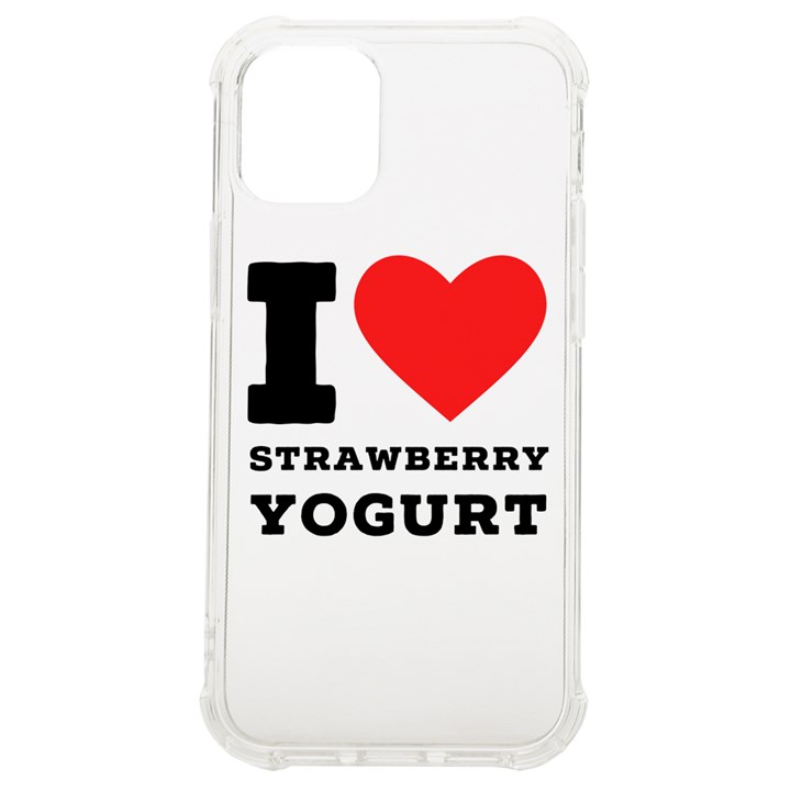 I love strawberry yogurt iPhone 12 mini TPU UV Print Case	