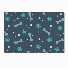 Bons Foot Prints Pattern Background Postcard 4 x 6  (pkg Of 10) by Salman4z