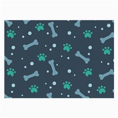 Bons Foot Prints Pattern Background Large Glasses Cloth by Salman4z