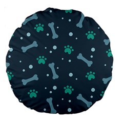 Bons Foot Prints Pattern Background Large 18  Premium Round Cushions by Salman4z