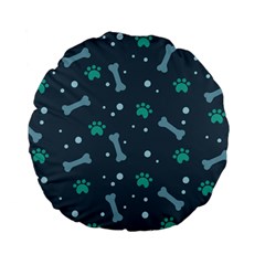 Bons Foot Prints Pattern Background Standard 15  Premium Flano Round Cushions by Salman4z