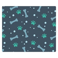 Bons Foot Prints Pattern Background Two Sides Premium Plush Fleece Blanket (small) by Salman4z