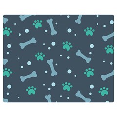 Bons Foot Prints Pattern Background Two Sides Premium Plush Fleece Blanket (medium) by Salman4z