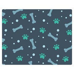 Bons Foot Prints Pattern Background Premium Plush Fleece Blanket (medium) by Salman4z