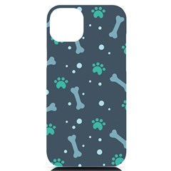 Bons Foot Prints Pattern Background Iphone 14 Plus Black Uv Print Case by Salman4z