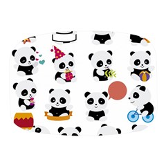 Playing Panda Cartoon Mini Square Pill Box by Salman4z