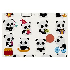 Playing Panda Cartoon Banner And Sign 6  X 4  by Salman4z