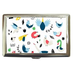 Vector Set Isolates With Cute Birds Scandinavian Style Cigarette Money Case by Salman4z