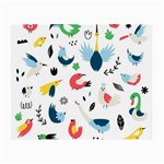 Vector Set Isolates With Cute Birds Scandinavian Style Small Glasses Cloth (2 Sides) Front