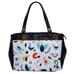 Vector Set Isolates With Cute Birds Scandinavian Style Oversize Office Handbag by Salman4z