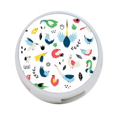 Vector Set Isolates With Cute Birds Scandinavian Style 4-port Usb Hub (two Sides) by Salman4z