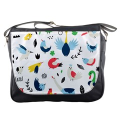 Vector Set Isolates With Cute Birds Scandinavian Style Messenger Bag by Salman4z