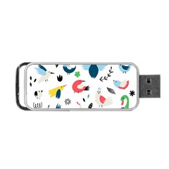 Vector Set Isolates With Cute Birds Scandinavian Style Portable Usb Flash (two Sides) by Salman4z