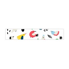 Vector Set Isolates With Cute Birds Scandinavian Style Premium Plush Fleece Scarf (mini) by Salman4z