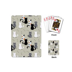 Cute Cat Seamless Pattern Playing Cards Single Design (mini) by Salman4z