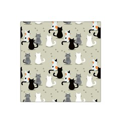 Cute Cat Seamless Pattern Satin Bandana Scarf 22  X 22  by Salman4z