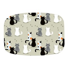 Cute Cat Seamless Pattern Mini Square Pill Box by Salman4z