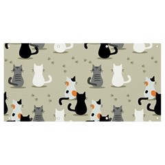 Cute Cat Seamless Pattern Banner And Sign 8  X 4  by Salman4z