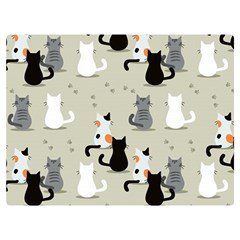 Cute Cat Seamless Pattern Two Sides Premium Plush Fleece Blanket (extra Small) by Salman4z