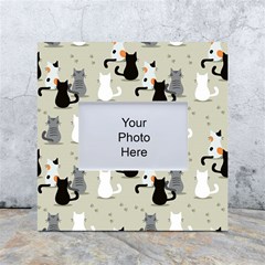 Cute Cat Seamless Pattern White Box Photo Frame 4  X 6  by Salman4z